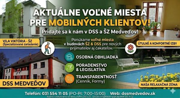 oznámenie o voľných miestach